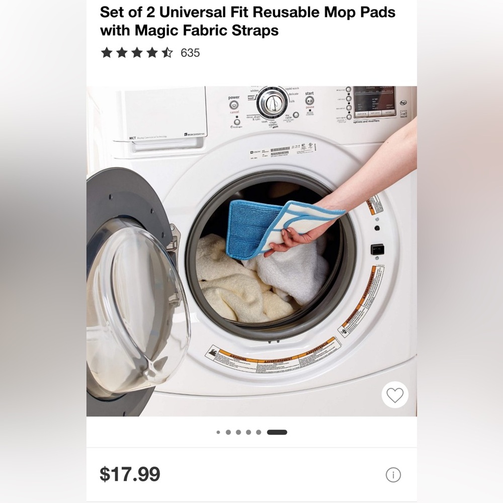 NWT!  🧹🧼🫧 High Quality Reusable Absorbant Thick Microfiber 4 Wet Mop Pads - Picture 4 of 15
